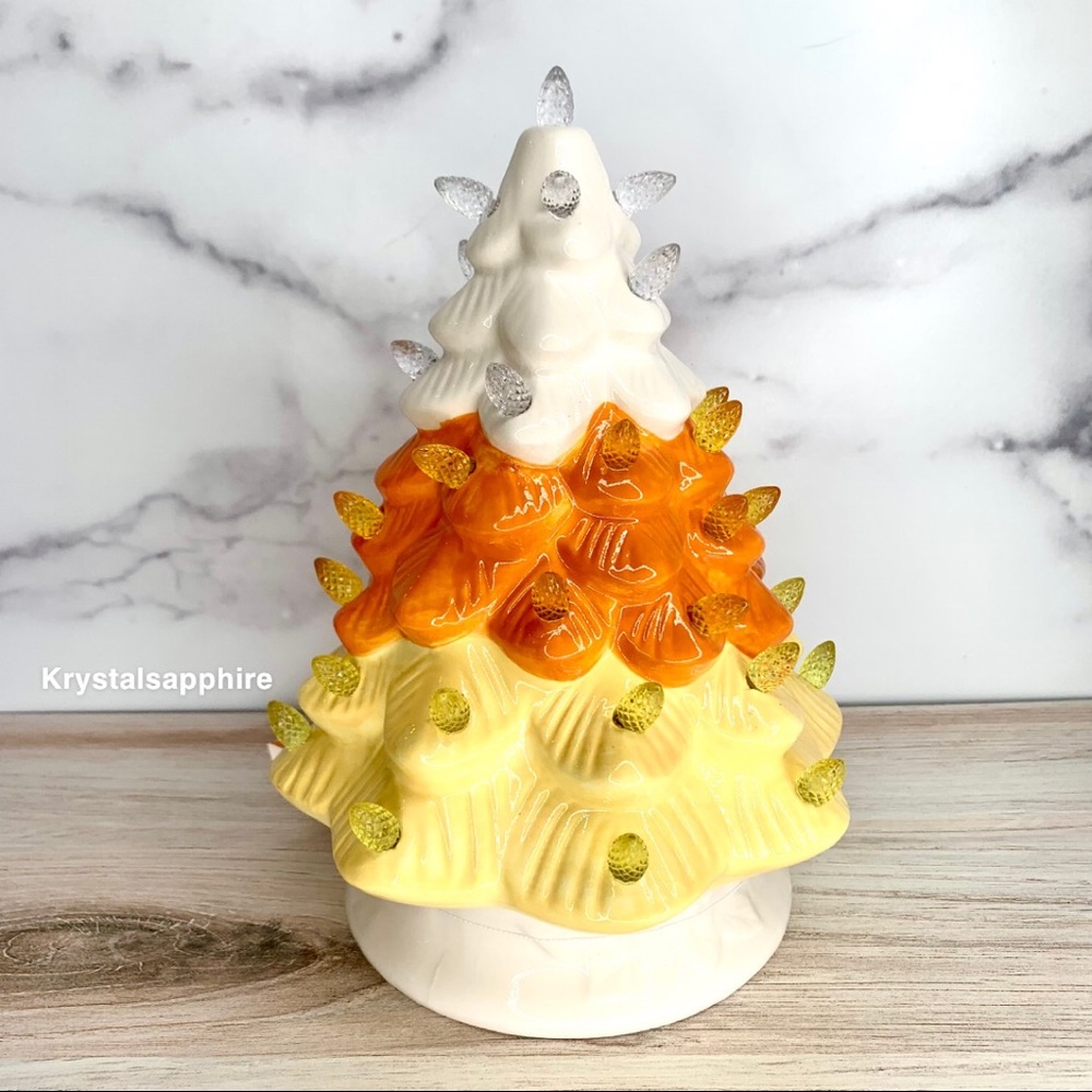 Halloween Candy Corn Light Up Christmas Tree